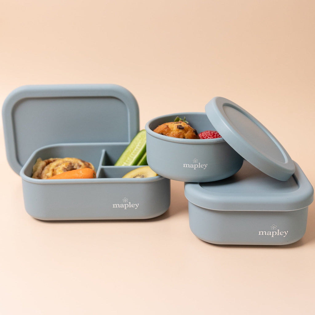 Mapley Mapley's Silicone Bento Boxes: Smashproof and leakproof.